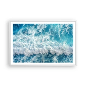 Poster in cornice bianca - Con gioia e saltellando - 91x61 cm