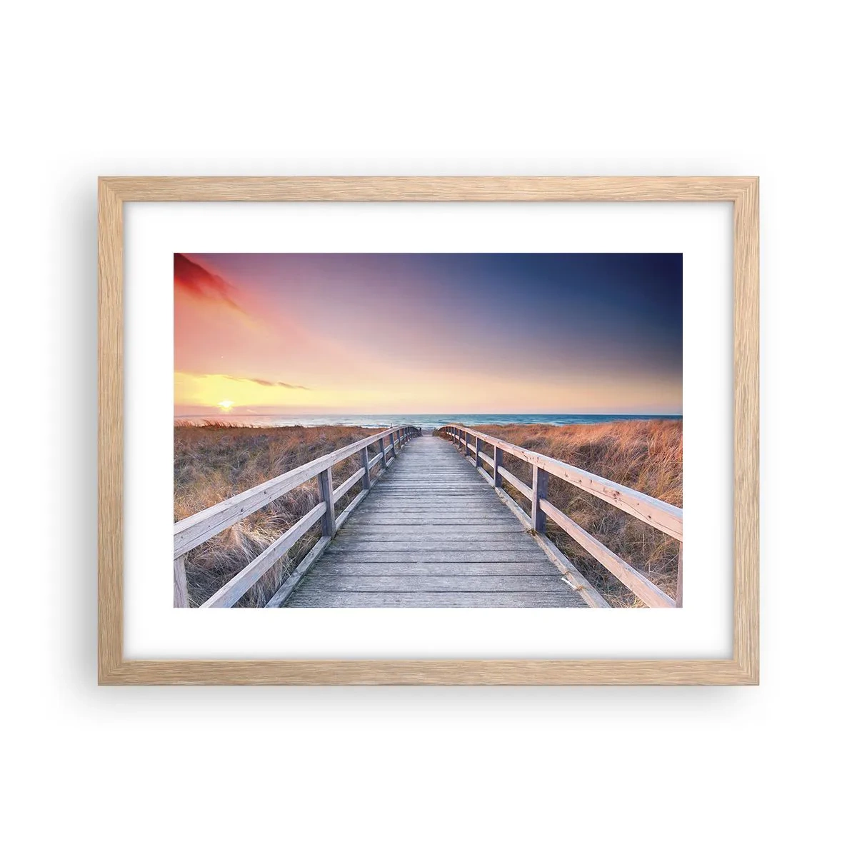 Poster in cornice rovere chiaro - Aurora serale baltica - 40x30 cm