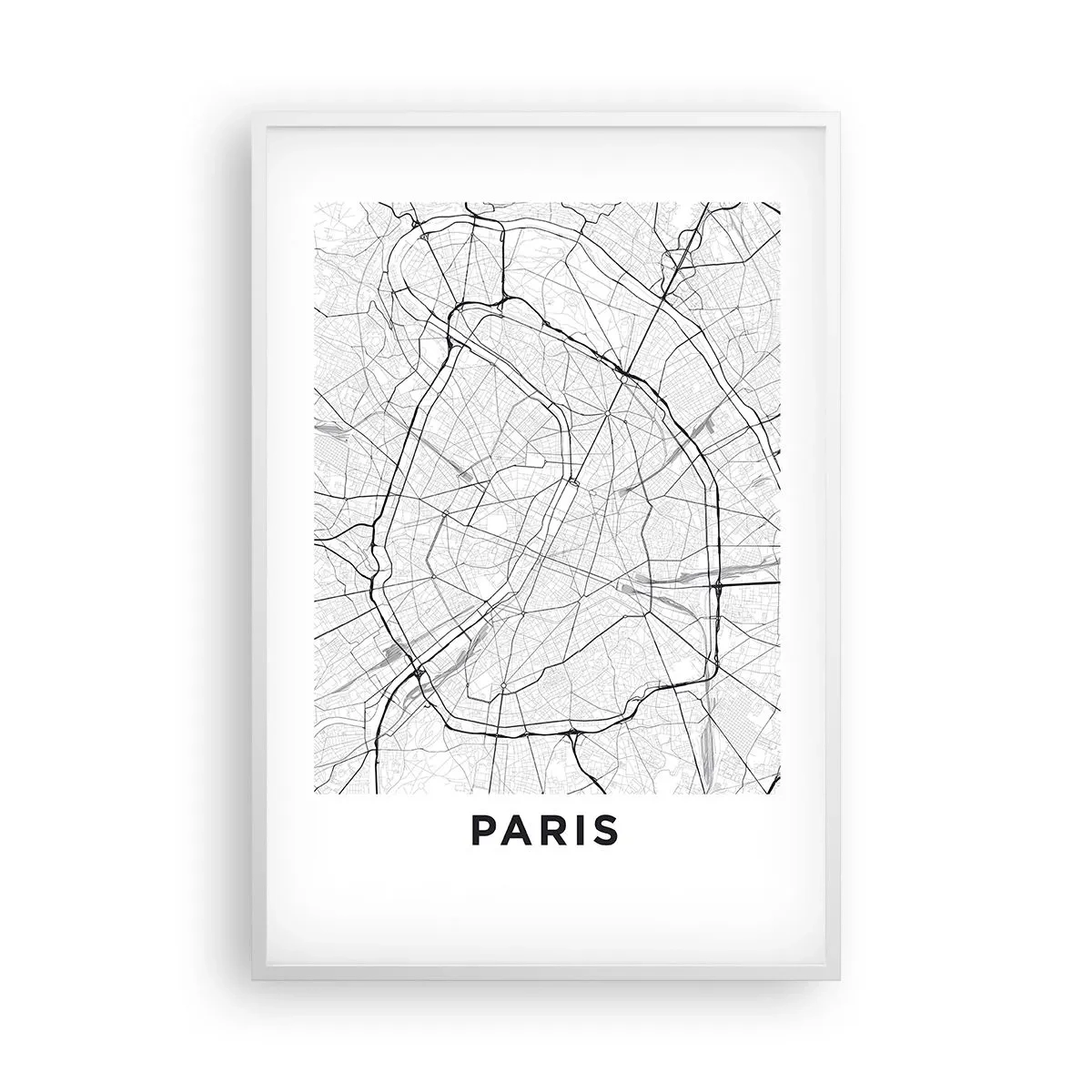 Poster in cornice bianca - Il fiore di Parigi - 61x91 cm