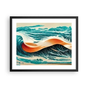 Poster in cornice nera - Il sogno del surfista - 50x40 cm