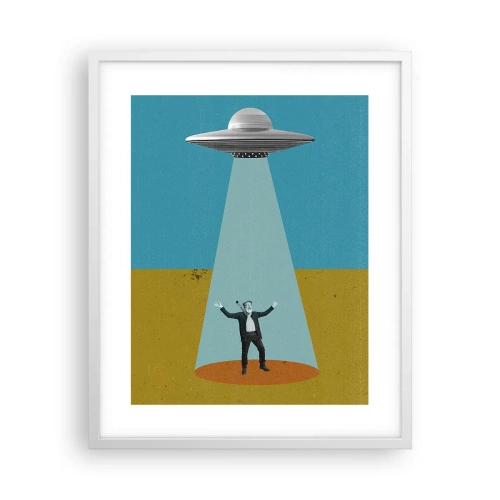 Poster in cornice bianca - Incontro ravvicinato - 40x50 cm