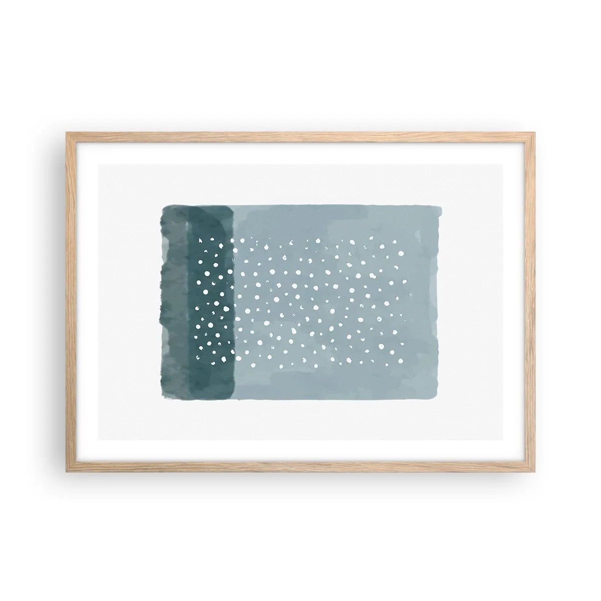 Poster in cornice rovere chiaro - Spuntate nel blu - 70x50 cm