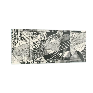 Quadro su vetro - Dinamica della contemporaneità - 100x40 cm