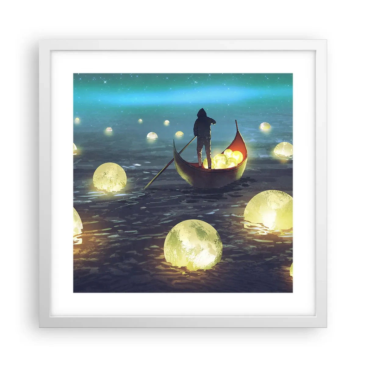 Poster in cornice bianca - Cose che neanche i filosofi hanno sognato - 40x40 cm