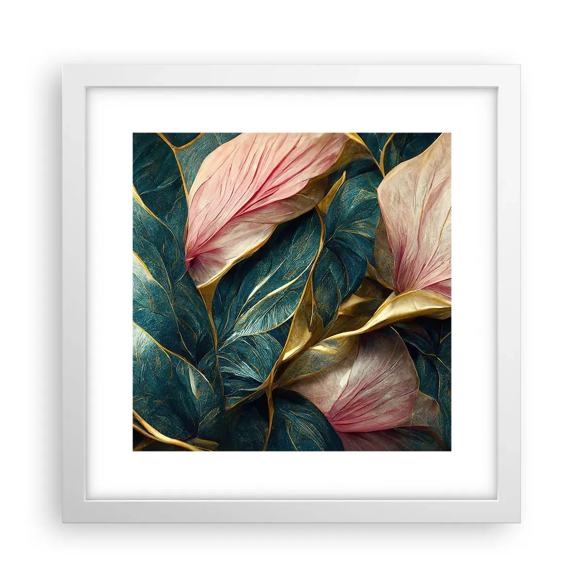 Poster in cornice bianca - Stile ed eleganza naturali - 30x30 cm