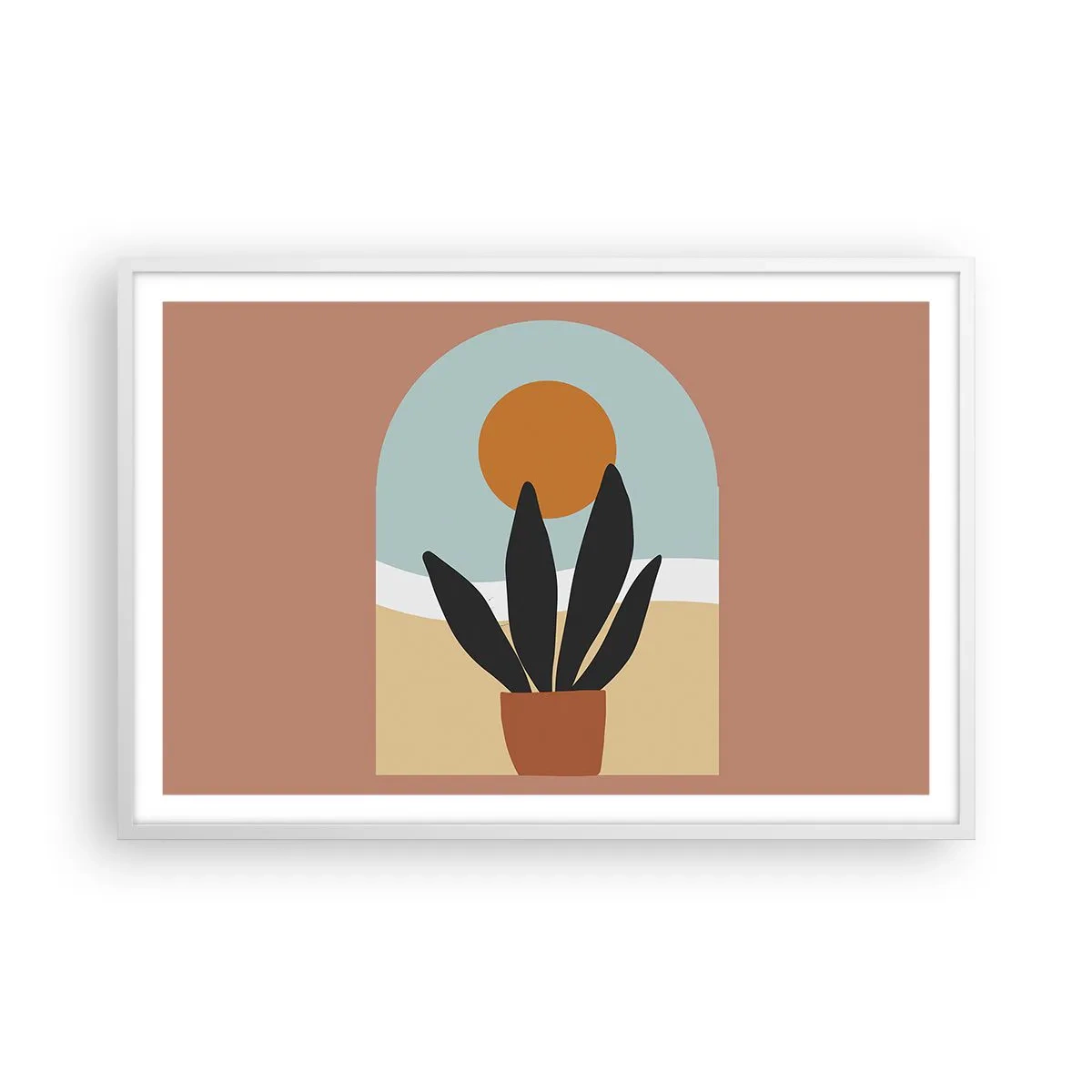 Poster in cornice bianca - Piccole gioie - 91x61 cm