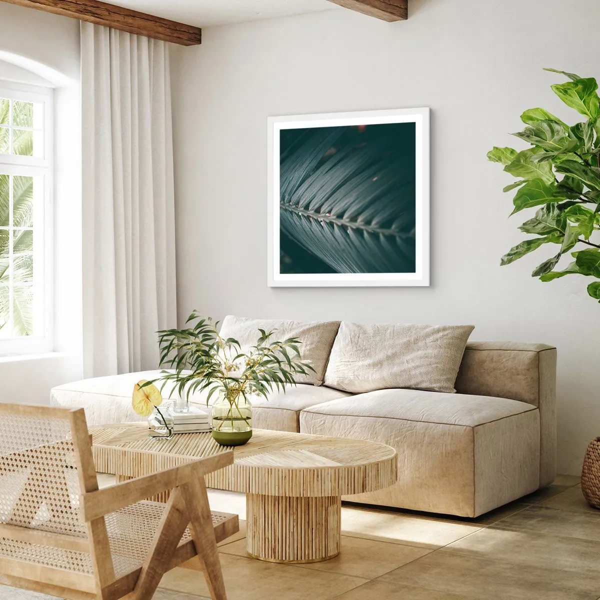 Poster in cornice bianca - La precisione della natura - 50x50 cm