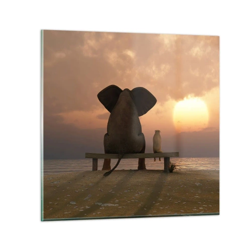 Quadro su vetro - A volte bisogna tacere - 70x70 cm