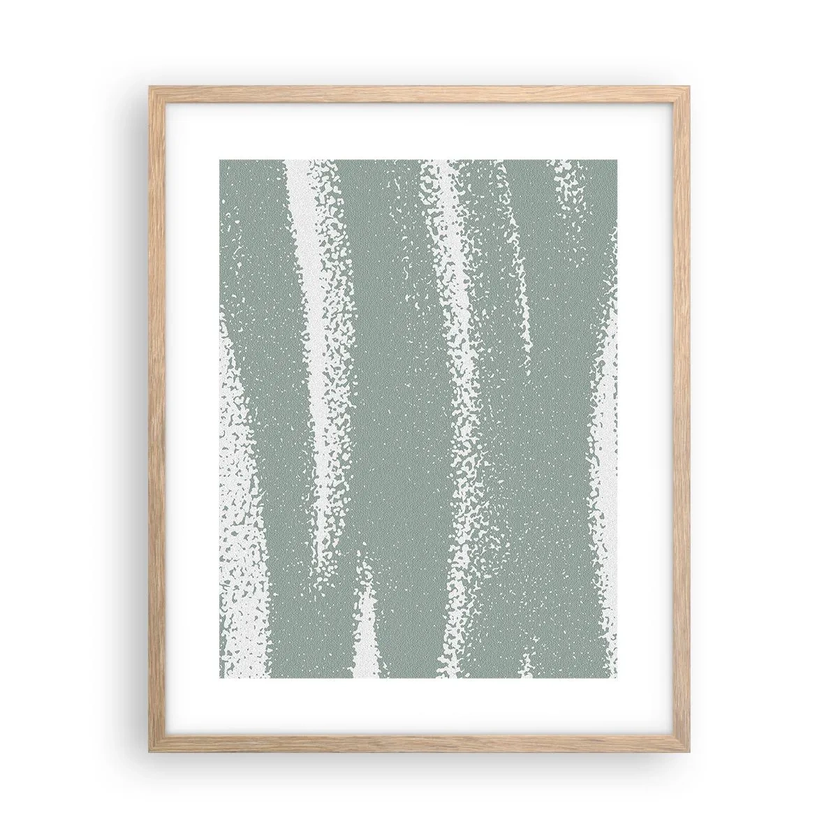 Poster in cornice rovere chiaro - Astrazione in clima invernale - 40x50 cm