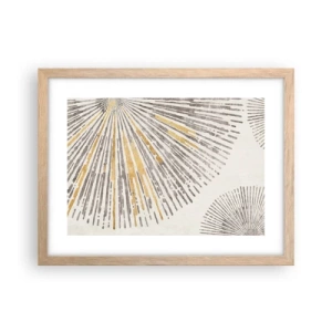 Poster in cornice rovere chiaro - La bellezza dei raggi - 40x30 cm