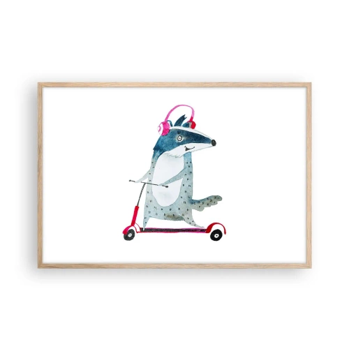 Poster in cornice rovere chiaro - Tassi di gioia - 91x61 cm