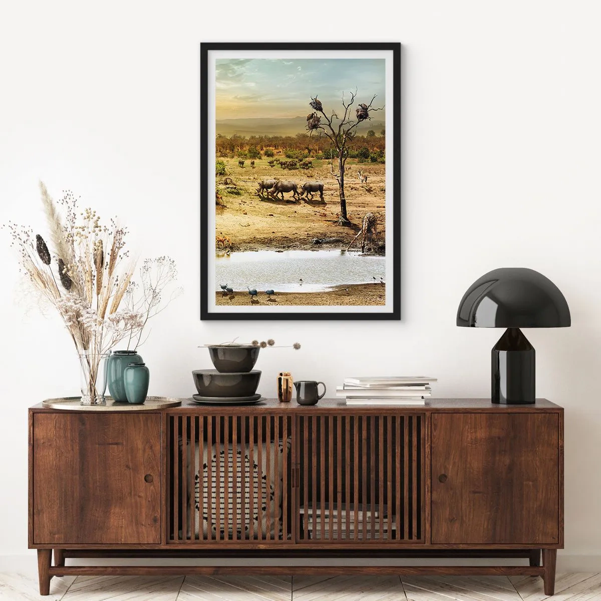 Poster in cornice nera - "Un fiume usciva da Eden…" - 70x100 cm