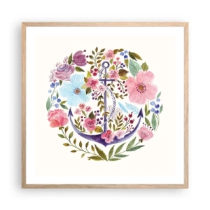 Poster in cornice rovere chiaro - Il bel sogno del marinaio - 60x60 cm