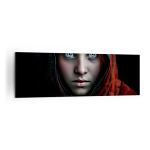 Quadro su tela - Stampe su Tela - Ritratto di donna dallo sguardo intenso dai colori caldi - 160x50cm - Principessa d'oriente - Decorazione murale moderna per soggiorno e camera da letto ARTTOR