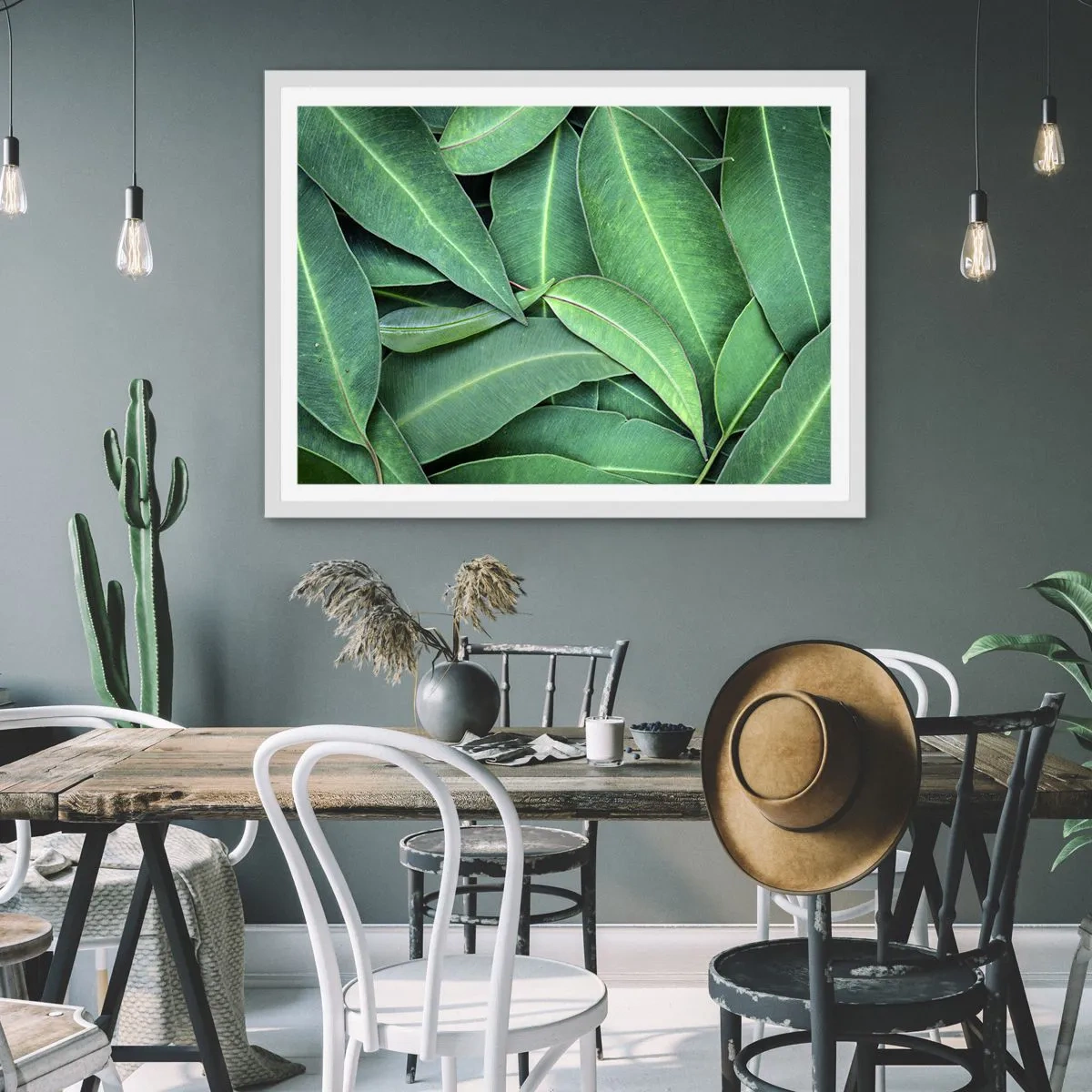 Poster in cornice bianca - Succosi e freschi - 50x40 cm