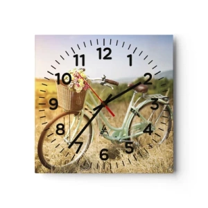 Orologio da parete - Orologio in Vetro - Resto qui un attimo - 30x30 cm