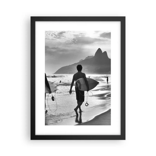 Poster in cornice nera - Samba su un'unica onda - 30x40 cm
