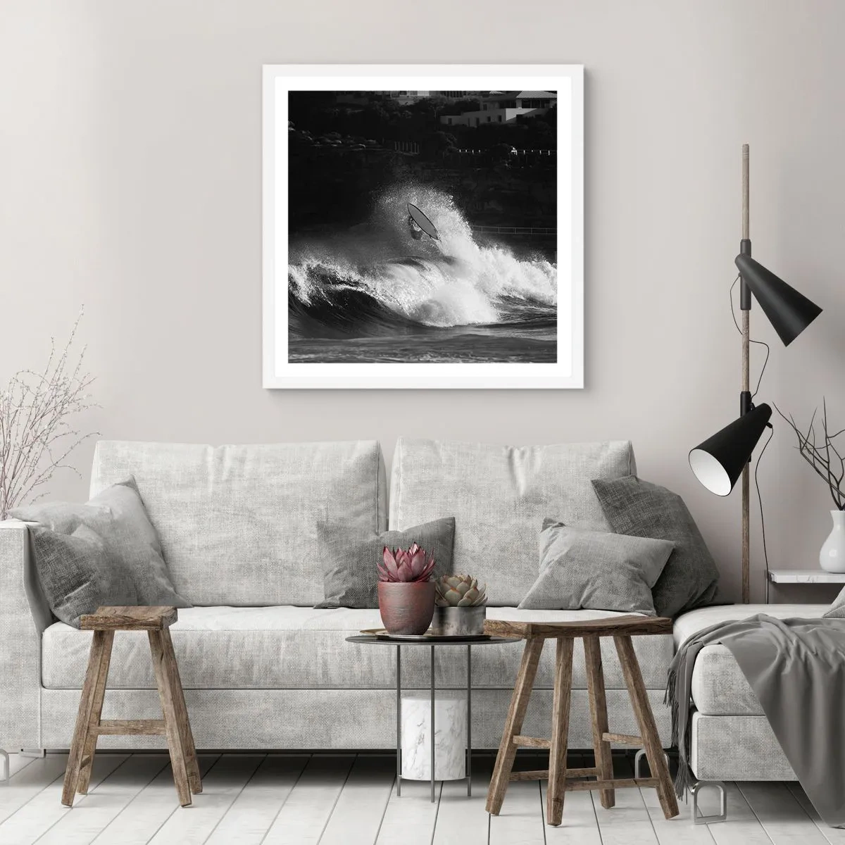 Poster in cornice bianca - Sfida accettata! - 60x60 cm