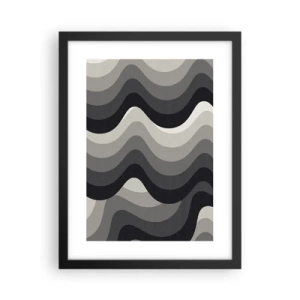 Poster in cornice nera - Un'onda dopo l'altra - 30x40 cm