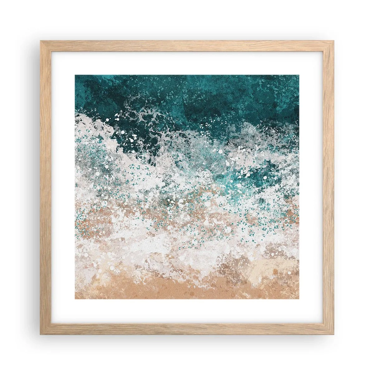 Poster in cornice rovere chiaro - Storie di mare - 40x40 cm
