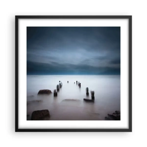 Poster in cornice nera - Lago pensieroso - 50x50 cm