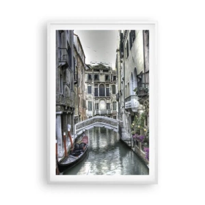 Poster in cornice bianca - Da secoli in silenziosa riflessione - 61x91 cm