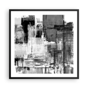 Poster in cornice nera - Il grigio è bello - 60x60 cm