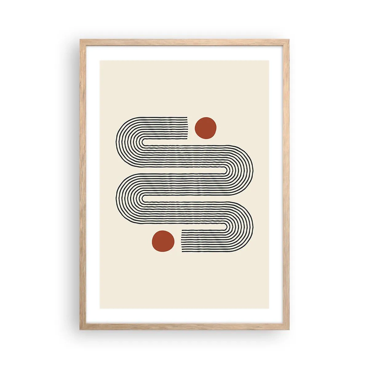 Poster in cornice rovere chiaro - Dall'inizio alla fine - 50x70 cm