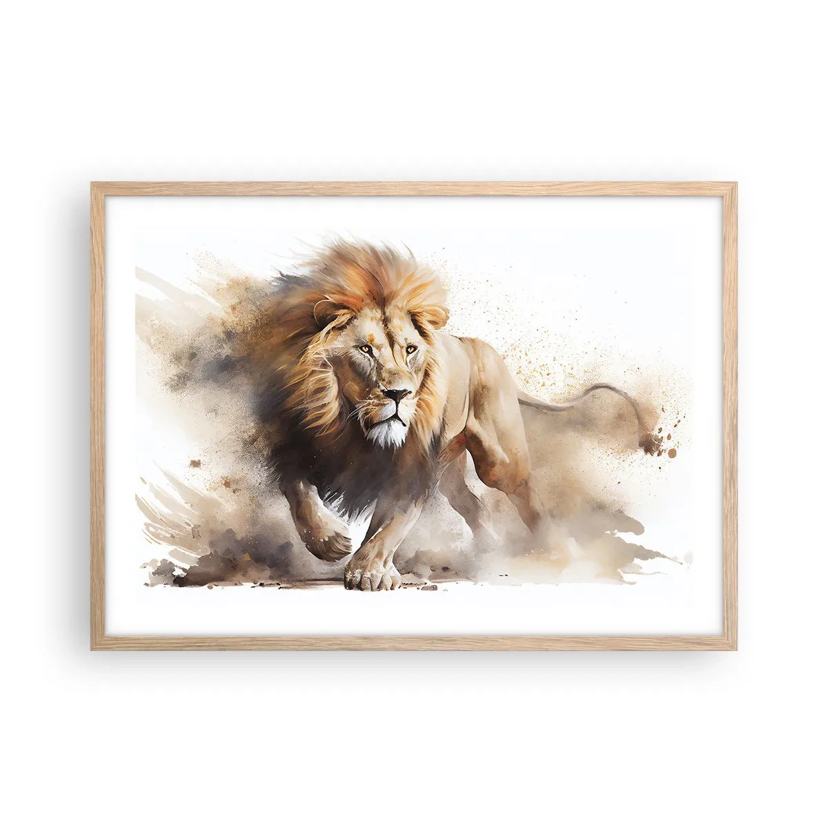 Poster in cornice rovere chiaro - Il re si è mosso - 70x50 cm