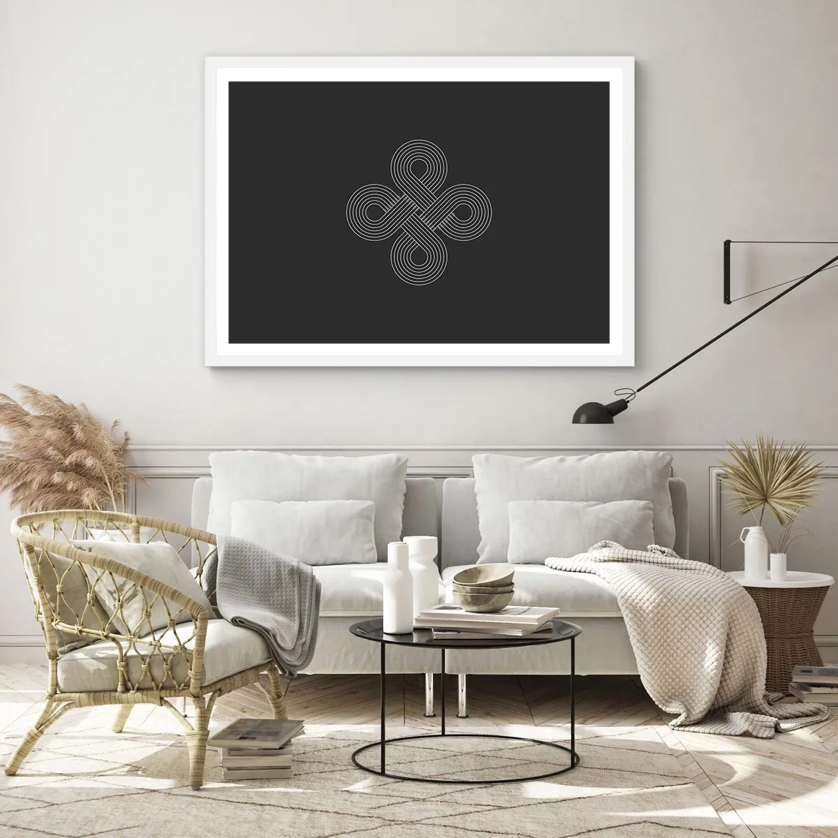 Poster in cornice bianca - Nello spirito celtico - 50x40 cm