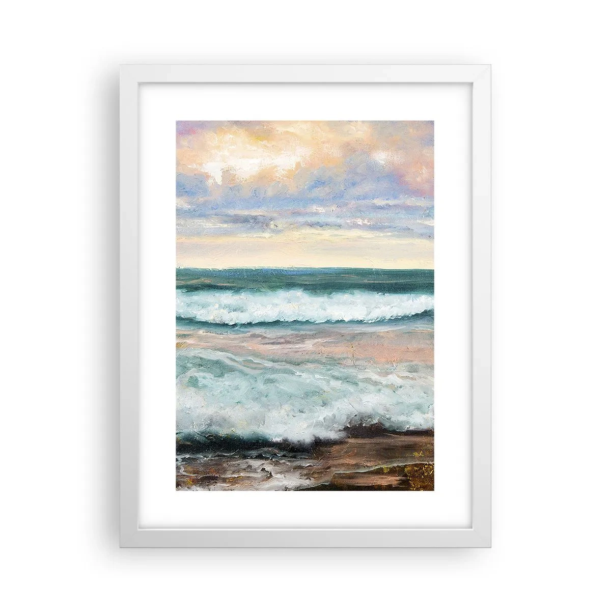 Poster in cornice bianca - Dove l'anima si calma - 30x40 cm