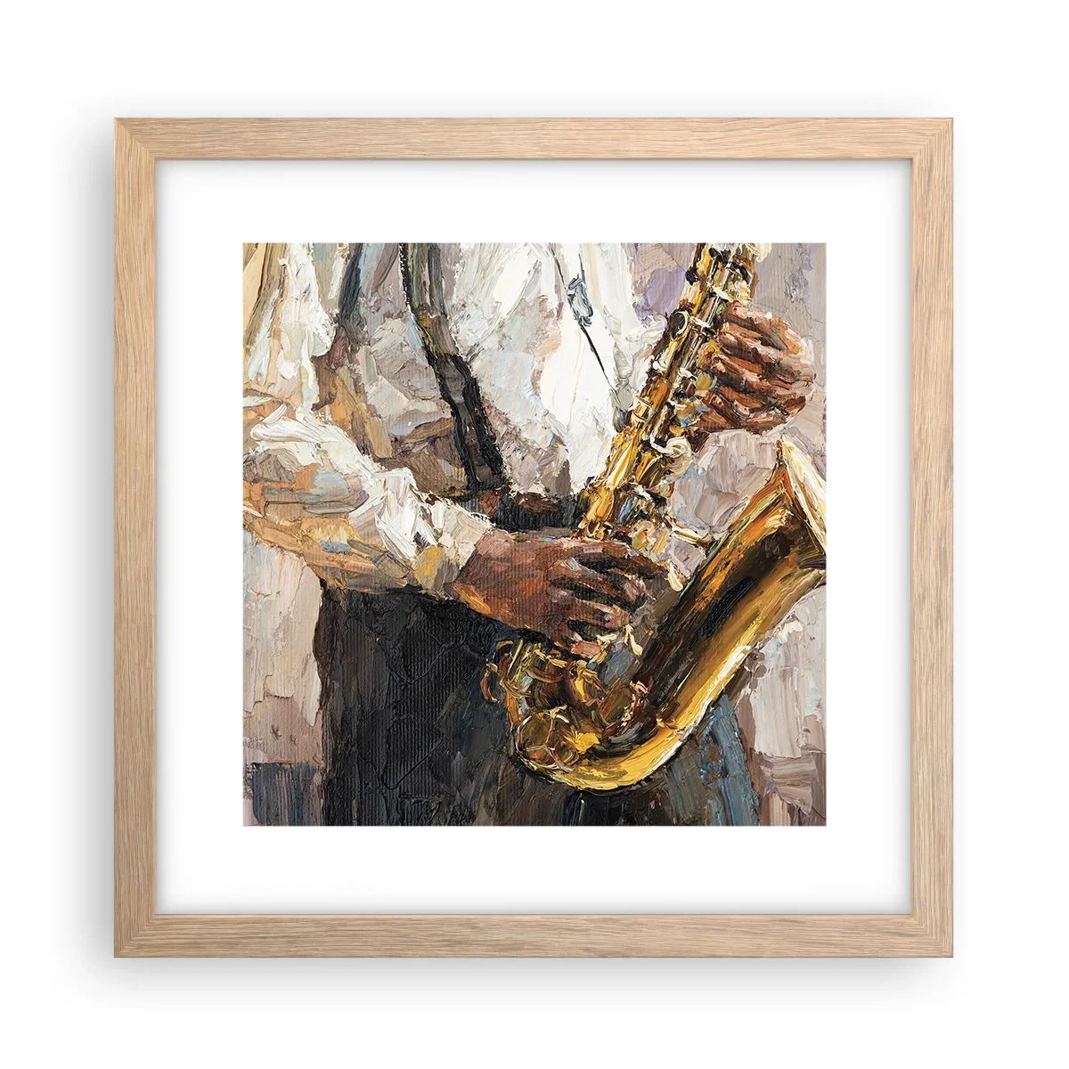 Poster in cornice rovere chiaro - Tempo di assolo - 30x30 cm