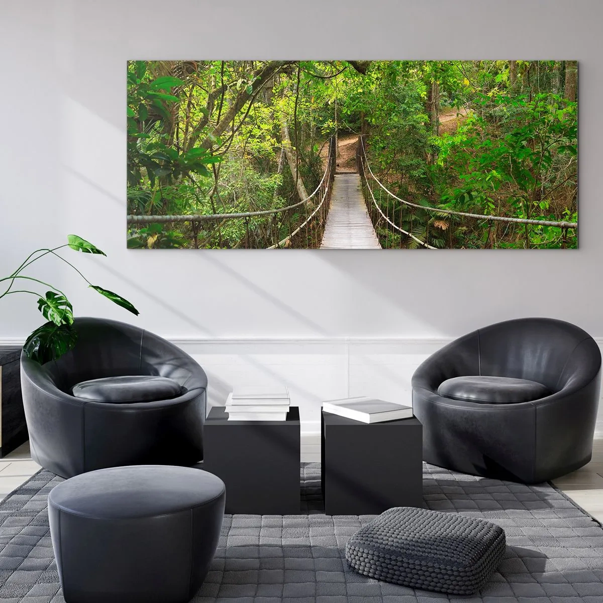 Quadro su vetro - Perché nel giardino crescono i rampicanti - 100x40 cm