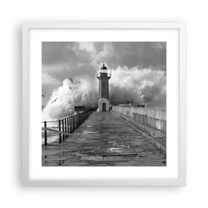 Poster in cornice bianca - Senza paura - 40x40 cm