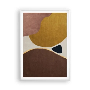 Poster in cornice bianca - Astrazione: un luogo nello spazio - 70x100 cm