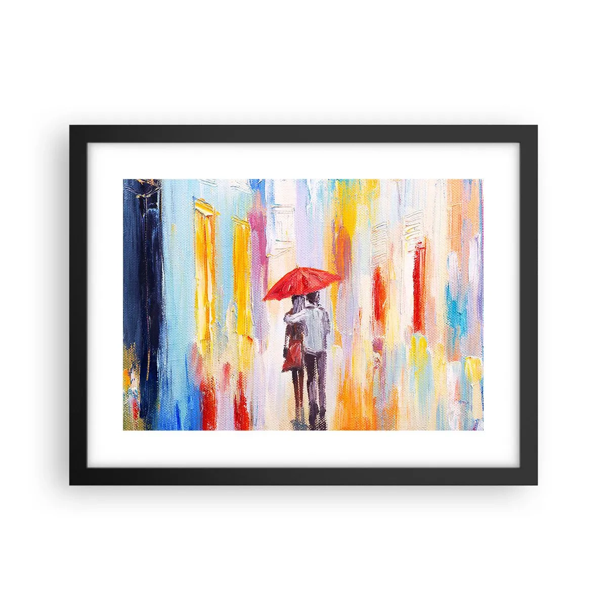 Poster in cornice nera - Che piova ancora - 40x30 cm