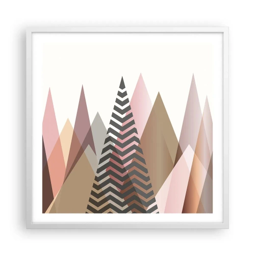 Poster in cornice bianca - Vista piramidale - 60x60 cm