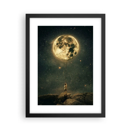 Poster in cornice nera - Chi ha rubato la luna - 30x40 cm