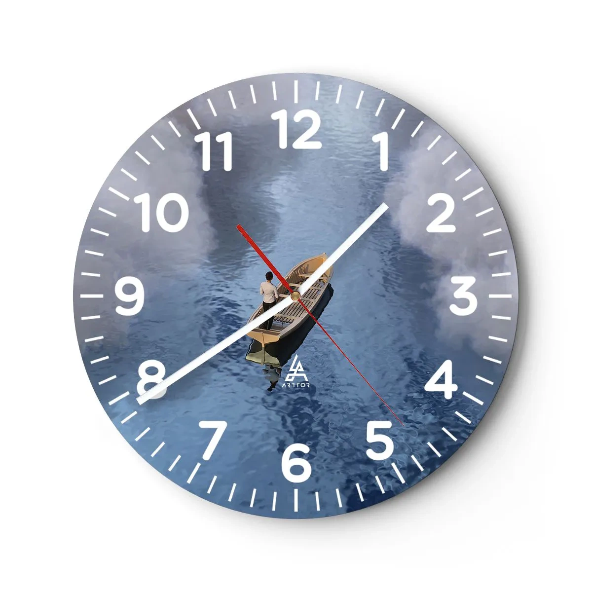 Orologio da parete - Orologio in Vetro - Vita - viaggio - incertezza - 30x30 cm