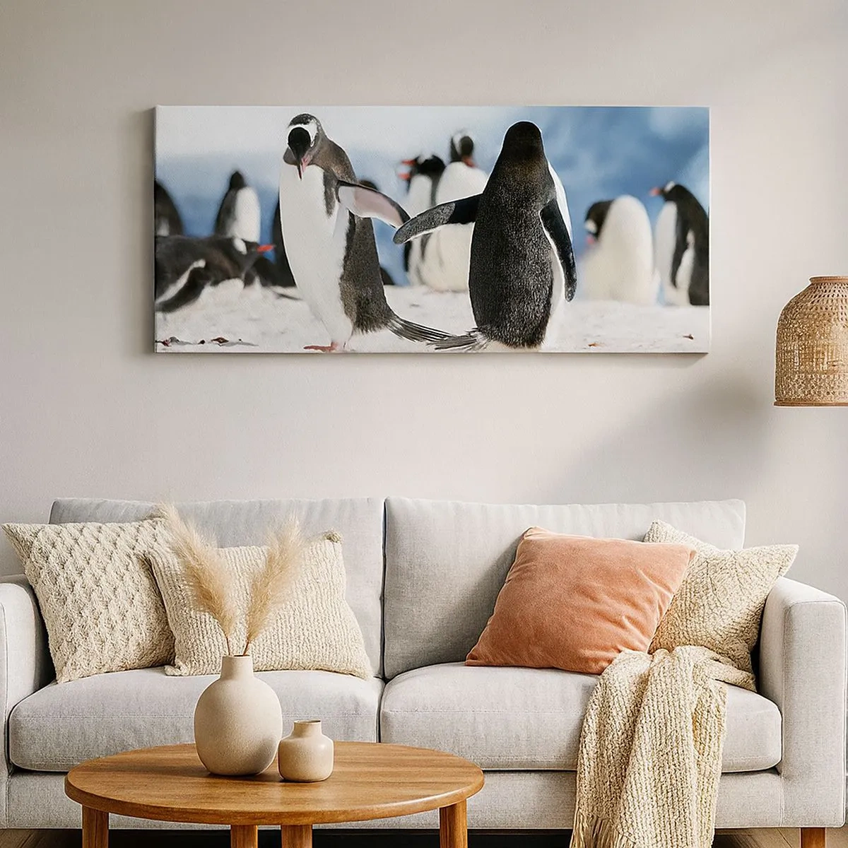 Quadro su tela - Stampe su Tela - Danza sulla neve - 100x40 cm