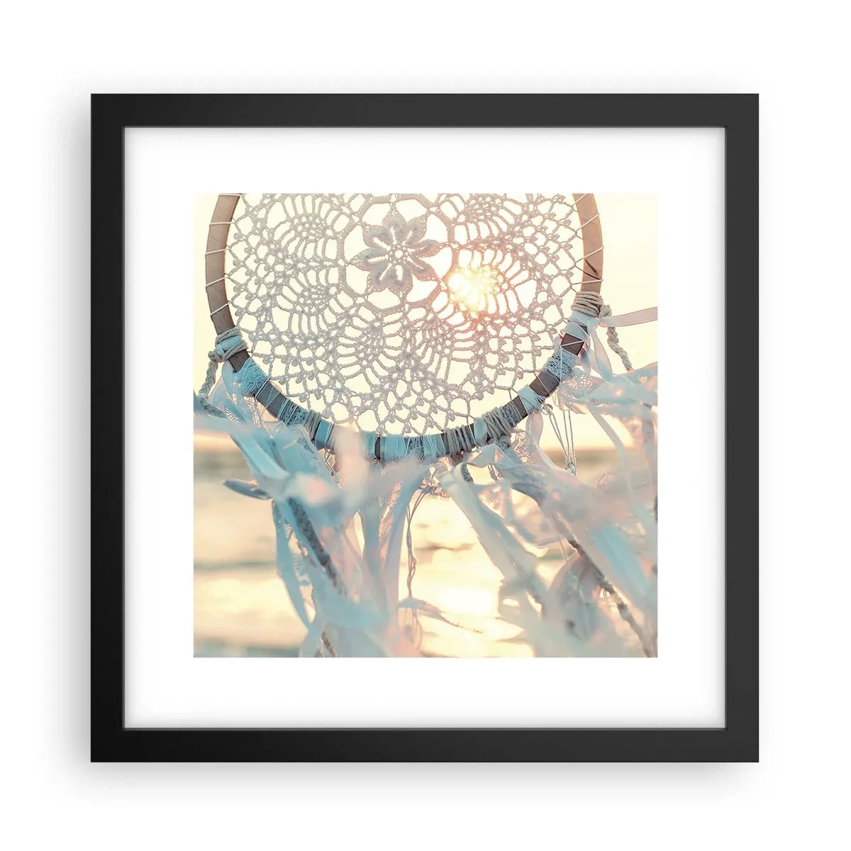 Poster in cornice nera - Totem di pizzo - 30x30 cm