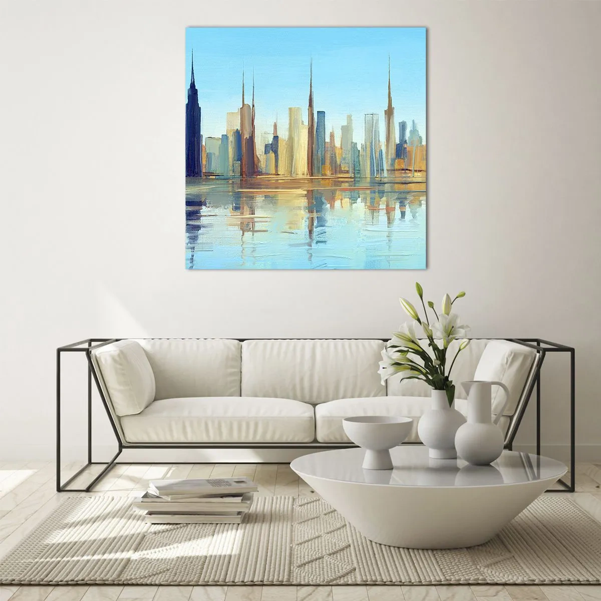 Quadro su vetro - Metropoli assolata - 60x60 cm