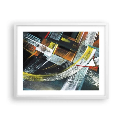 Poster in cornice bianca - L'energia del movimento - 50x40 cm