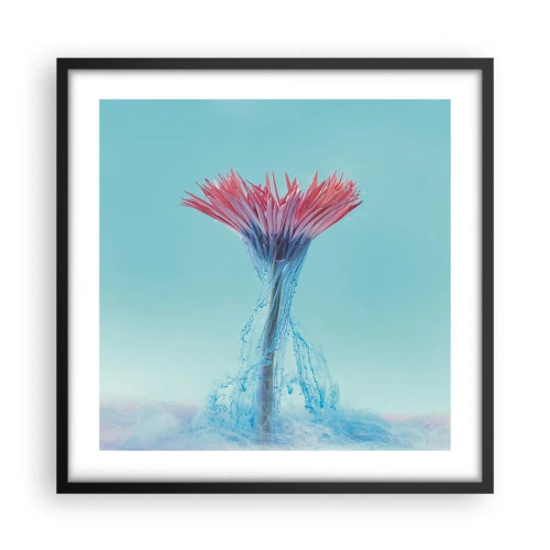 Poster in cornice nera - L'abbraccio che ravviva - 50x50 cm