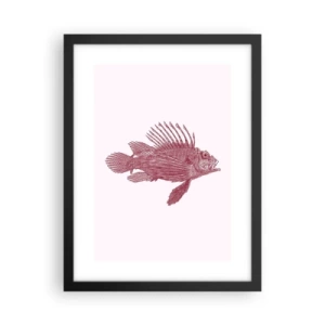 Poster in cornice nera - Abitante di mari esotici - 30x40 cm