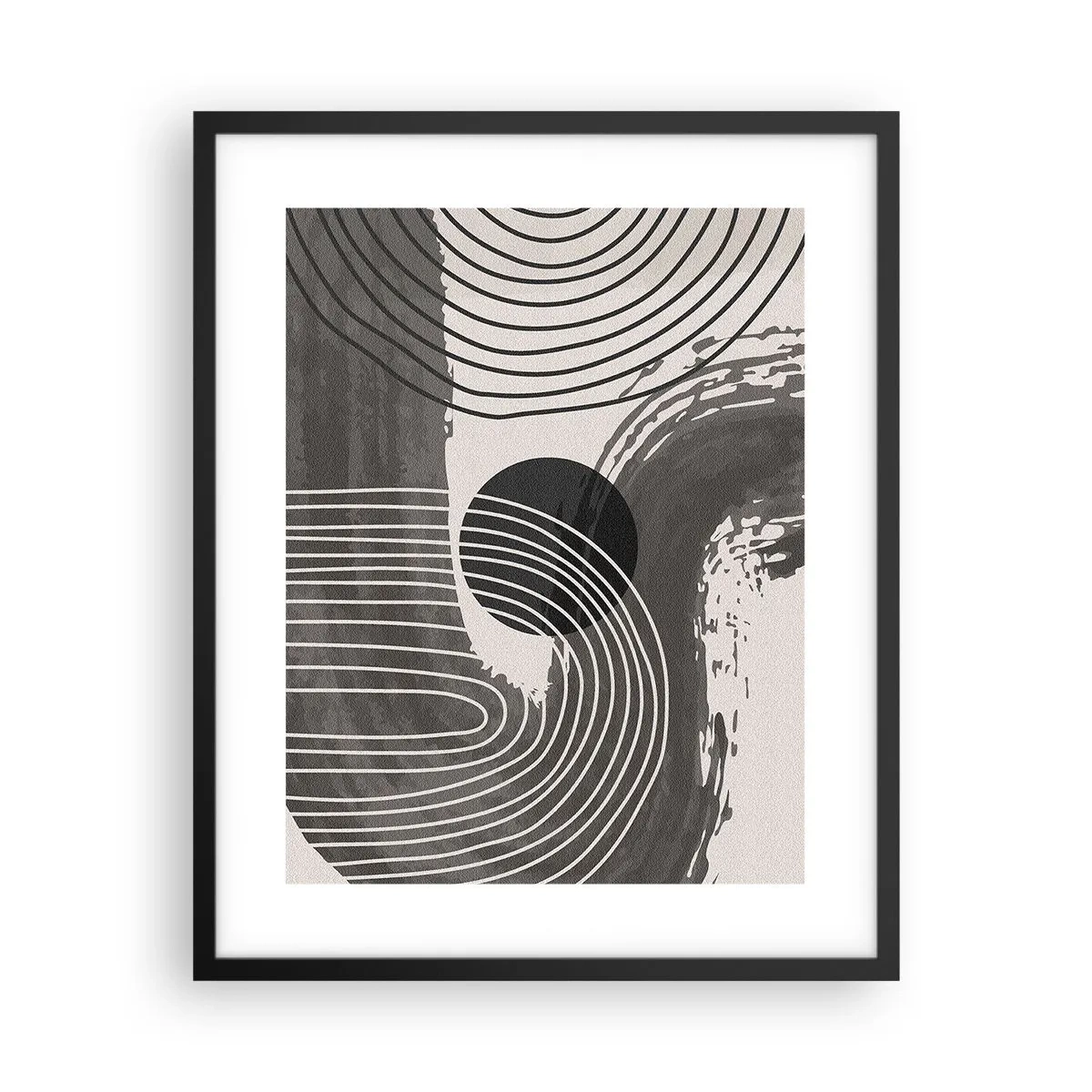 Poster in cornice nera - L'ovale vittorioso - 40x50 cm