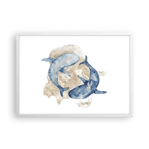 Poster in cornice bianca - Amicizia o amore? - 70x50 cm