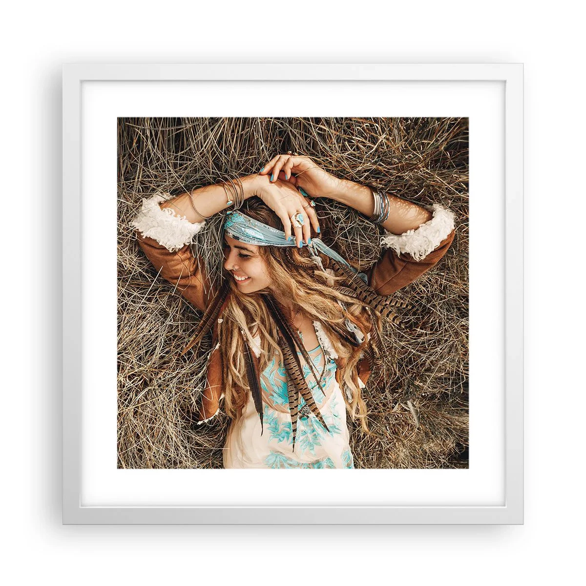 Poster in cornice bianca - Verso gli anni dell'amore - 40x40 cm