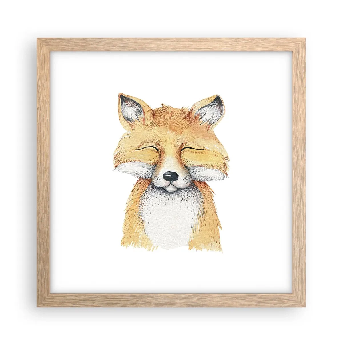 Poster in cornice rovere chiaro - Umore da volpe - 30x30 cm