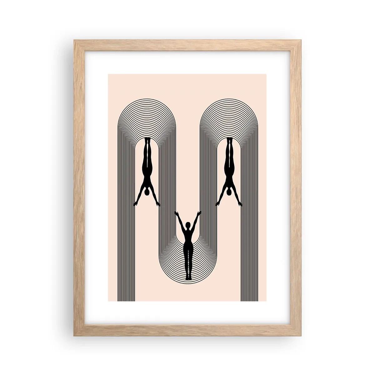 Poster in cornice rovere chiaro - Sottosopra - 30x40 cm